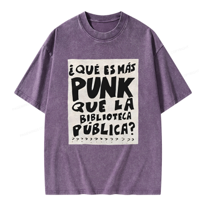 Pagewings What's More Punk Than The Public Library Unisex Washed T-shirt