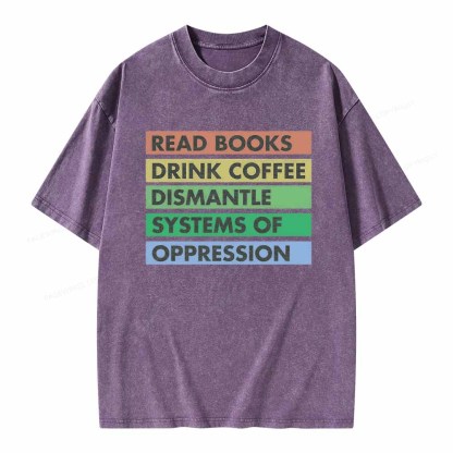 Pagewings Read Books T-Shirt Unisex Washed T-shirt