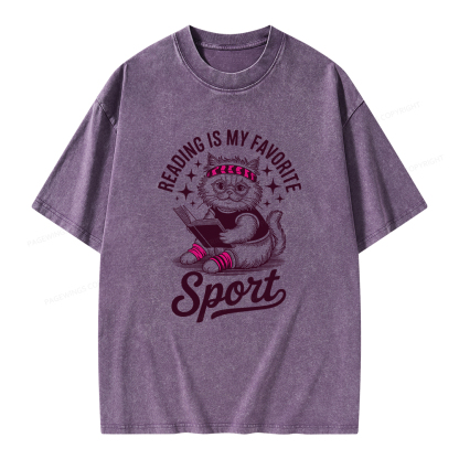 Pagewings Reading is My Favorite Sport Unisex Washed T-shirt