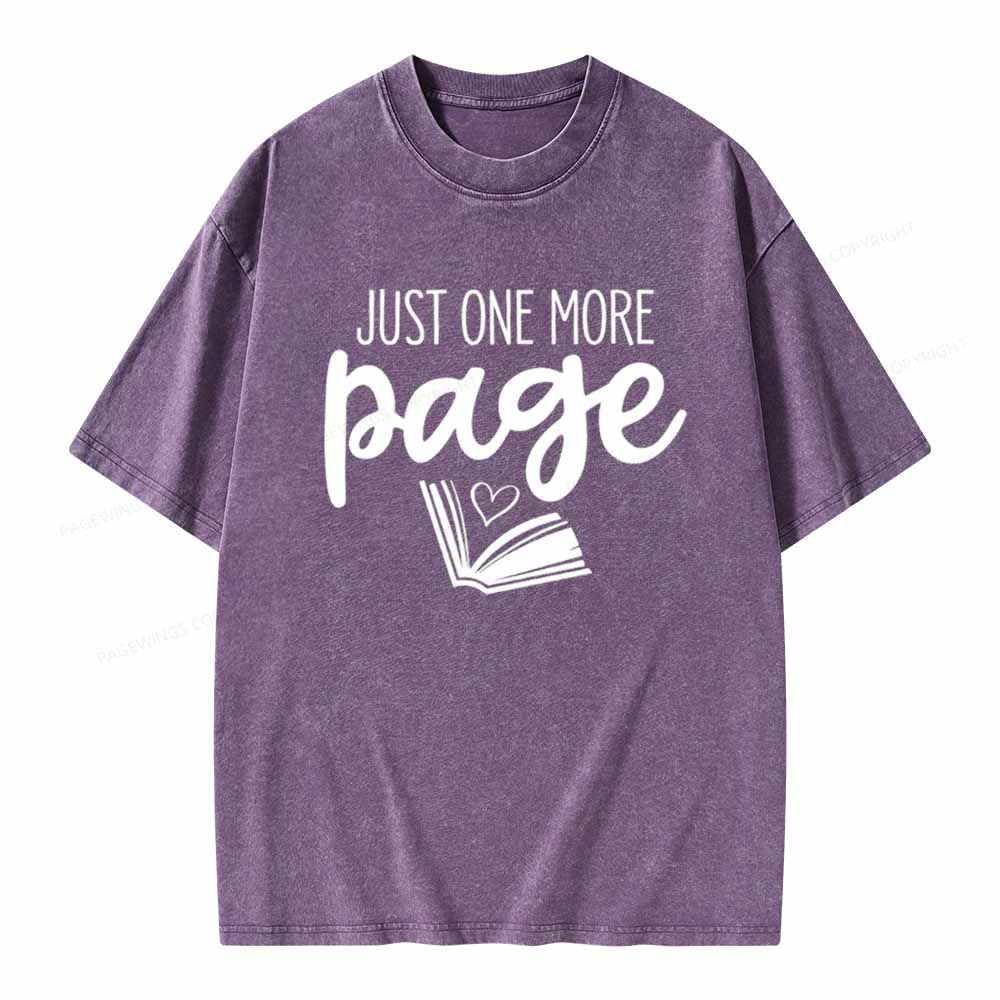 Pagewings Just One More Page Unisex Tee Unisex Washed T-shirt