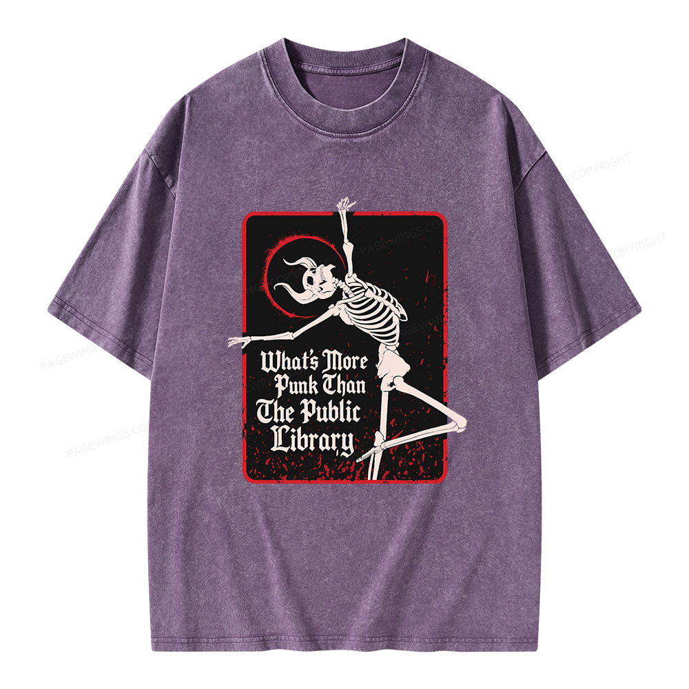 Pagewings What's More Punk Than The Public Library Unisex Washed T-shirt