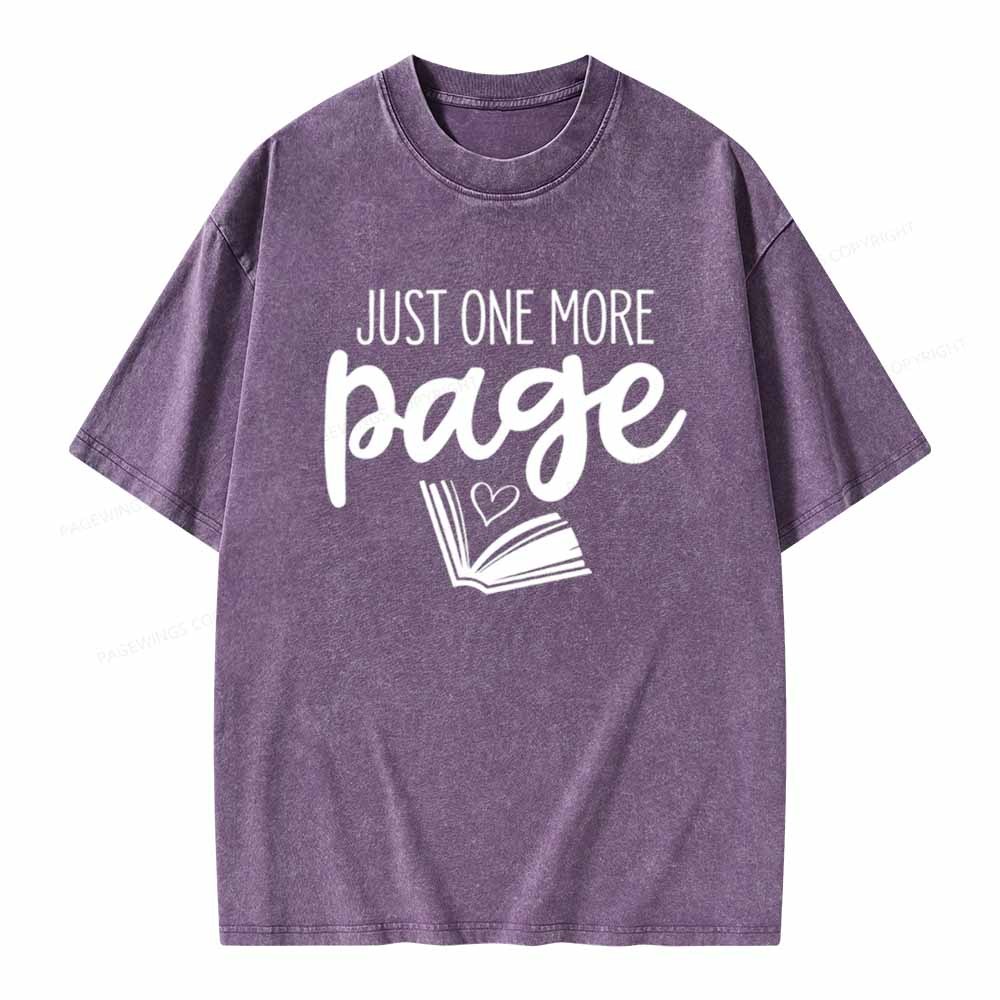 Pagewings Just One More Page Unisex Tee Unisex Washed T-shirt