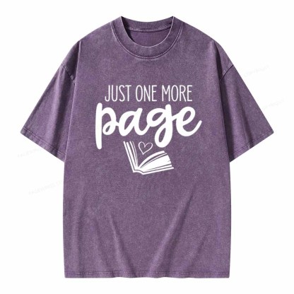 Pagewings Just One More Page Unisex Tee Unisex Washed T-shirt