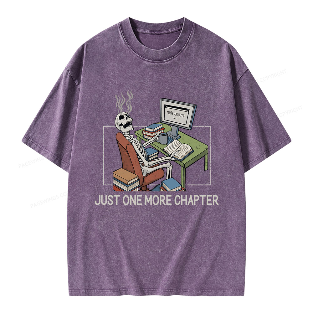 Pagewings Just One More Chapter Unisex Washed T-shirt