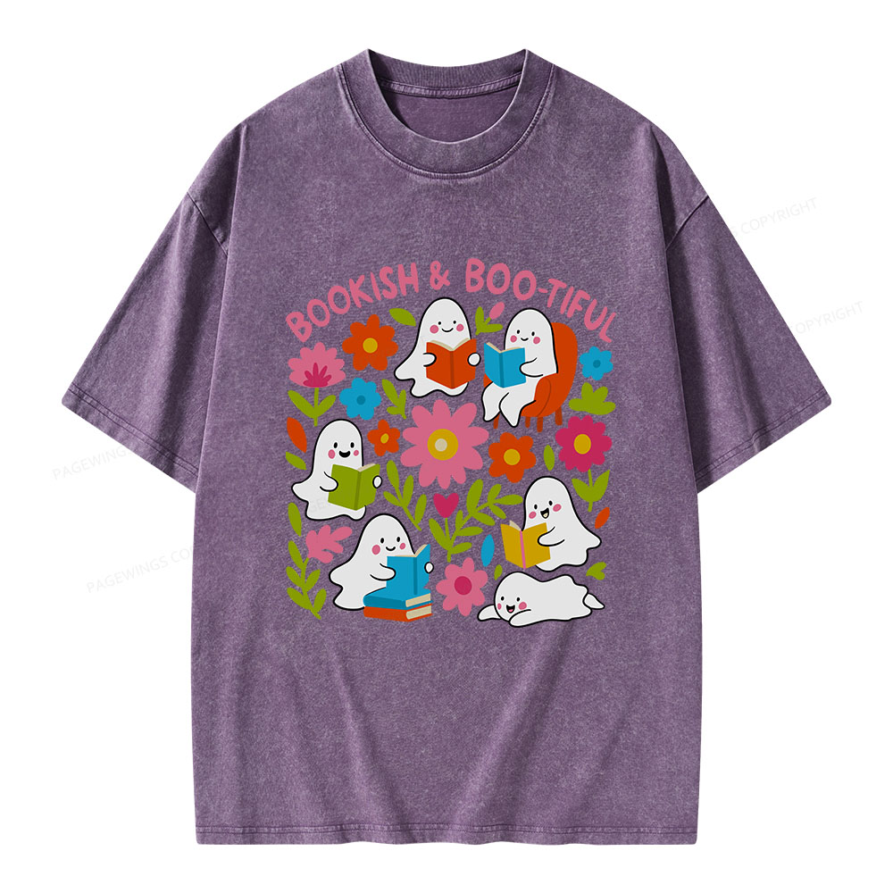 Pagewings Bookish & Boo-tiful Unisex Washed T-shirt