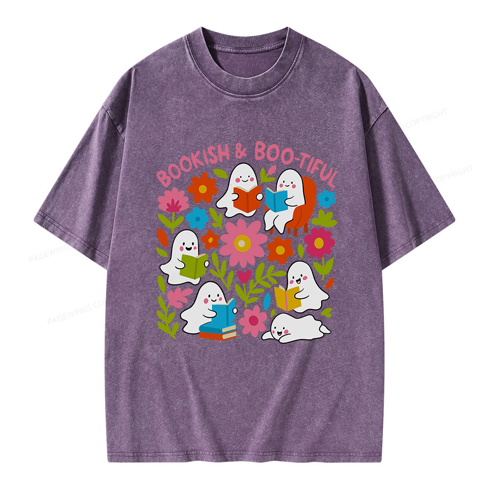 Pagewings Bookish & Boo-tiful Unisex Washed T-shirt