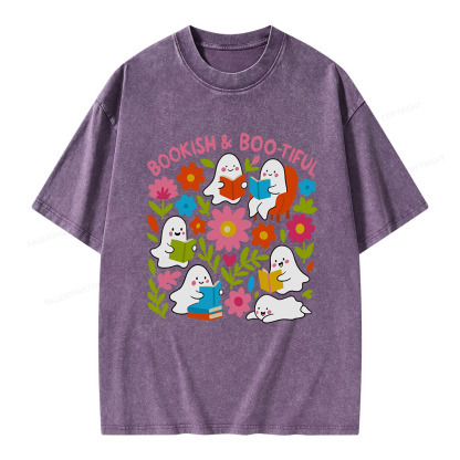 Pagewings Bookish & Boo-tiful Unisex Washed T-shirt