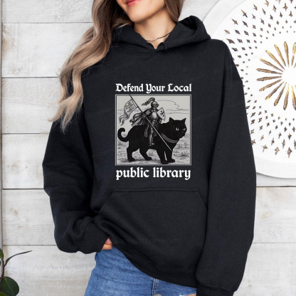 Pagewings Defend Your Local public library Unisex Classic Hoodie