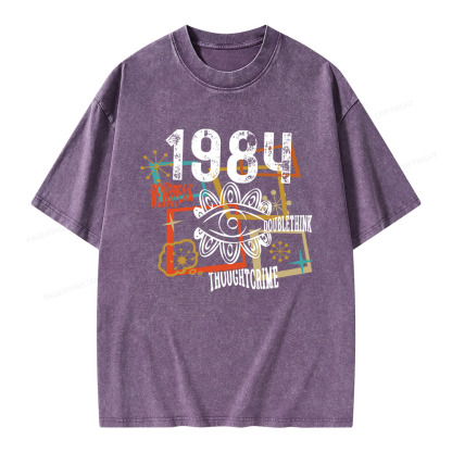 Pagewings 1984 Orwell Unisex Washed T-shirt