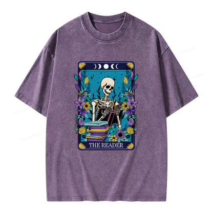 Pagewings The Reader Tarot Card Shirt Unisex Washed T-shirt