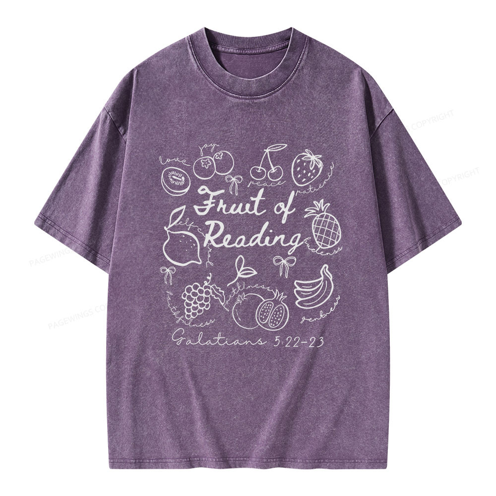 Pagewings Fruit Of Reading Unisex Washed T-shirt