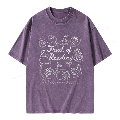 Pagewings Fruit Of Reading Unisex Washed T-shirt