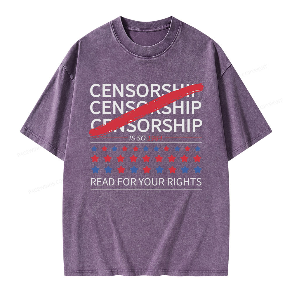 Pagewings Censorship Is So 1984 Unisex Washed T-shirt