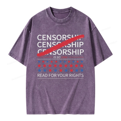 Pagewings Censorship Is So 1984 Unisex Washed T-shirt