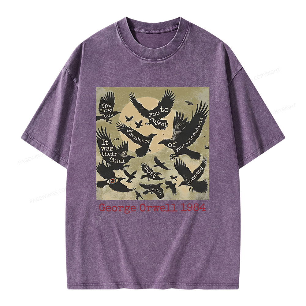 Pagewings It Was Their Final 1984 Unisex Washed T-shirt