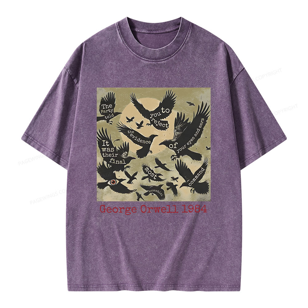 Pagewings It Was Their Final 1984 Unisex Washed T-shirt