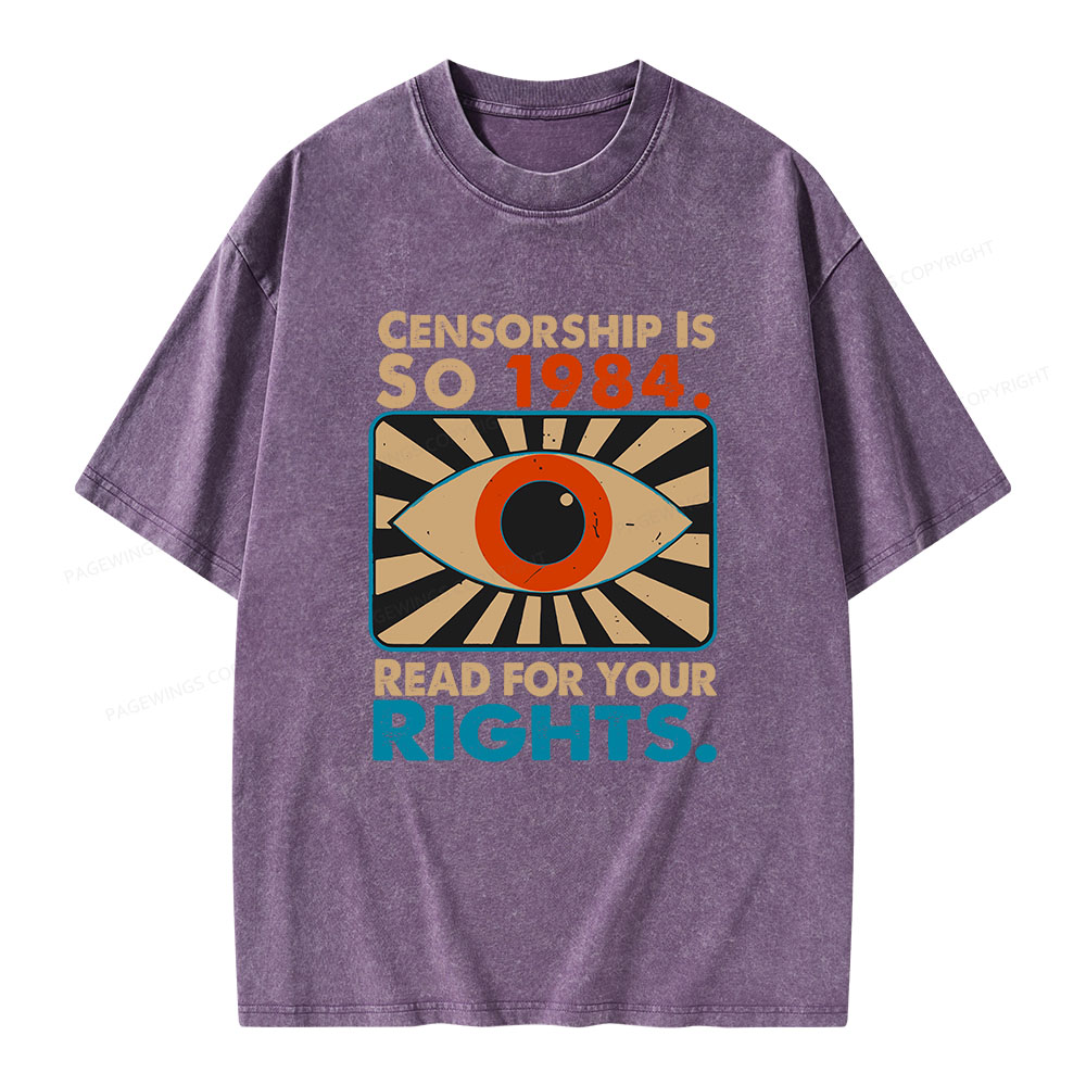 Pagewings Read For Your Rights Unisex Washed T-shirt