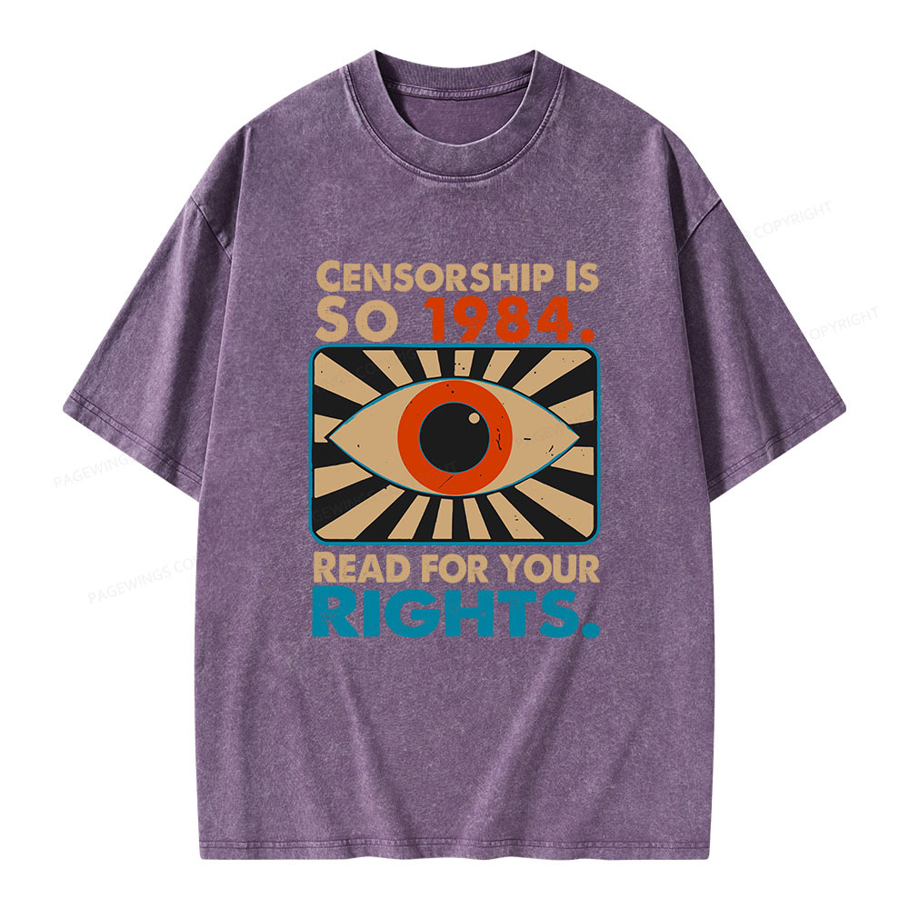 Pagewings Read For Your Rights Unisex Washed T-shirt