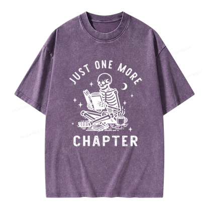 Pagewings Just One More Chapter, Bookish lover Classic T-Shirt Unisex Washed T-shirt