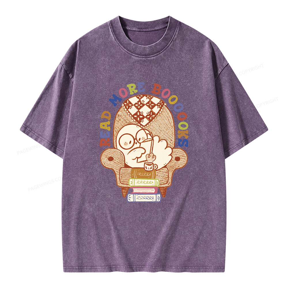 Pagewings Read More Boooooks Unisex Washed T-shirt