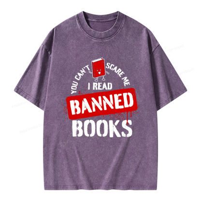 Pagewings You Can't Scare Me I Read Banned Books Unisex Washed T-shirt