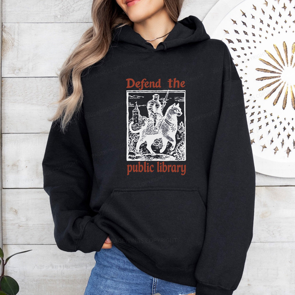 Pagewings Defend the Public Library Unisex Classic Hoodie