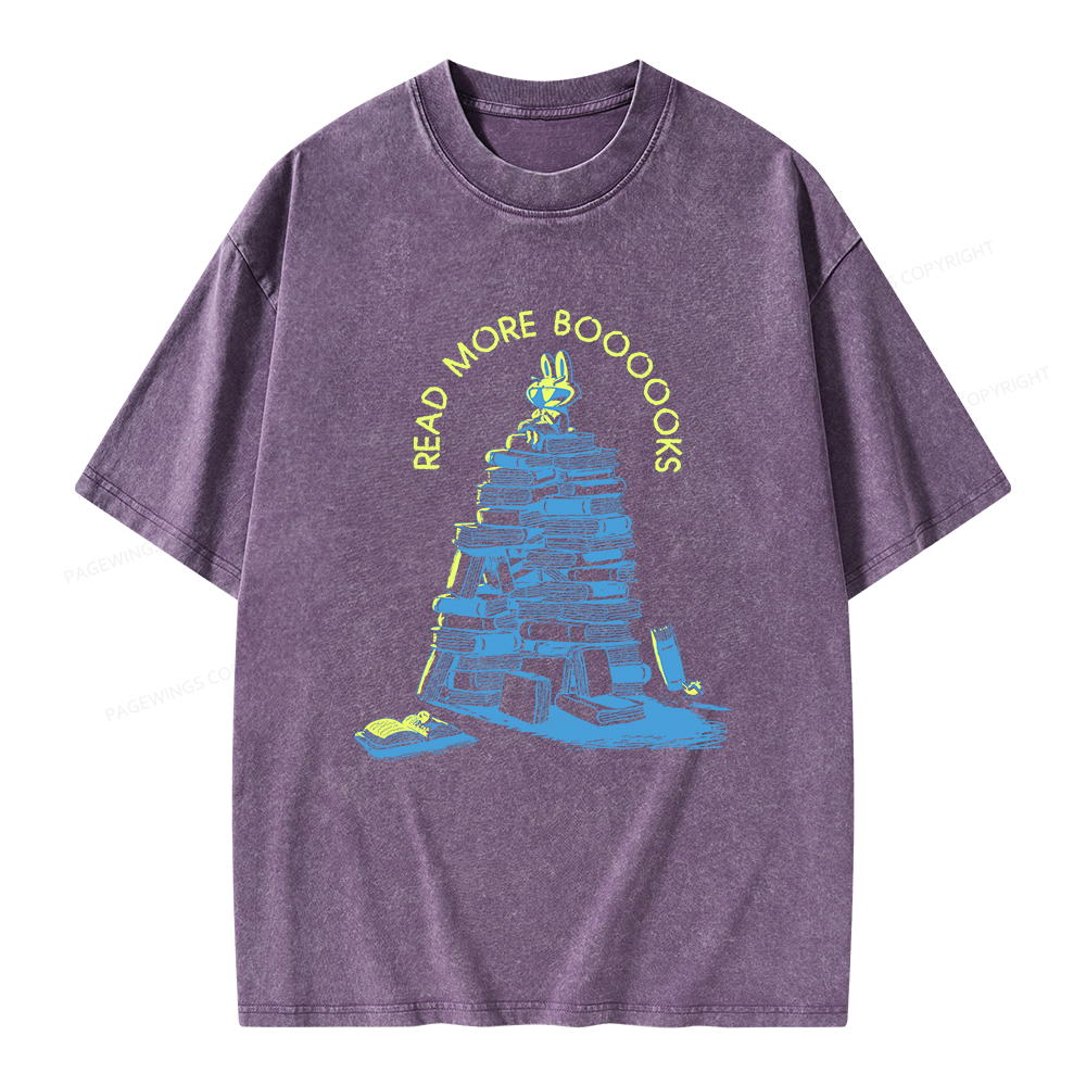 Pagewings Read More Boooooks Unisex Washed T-shirt