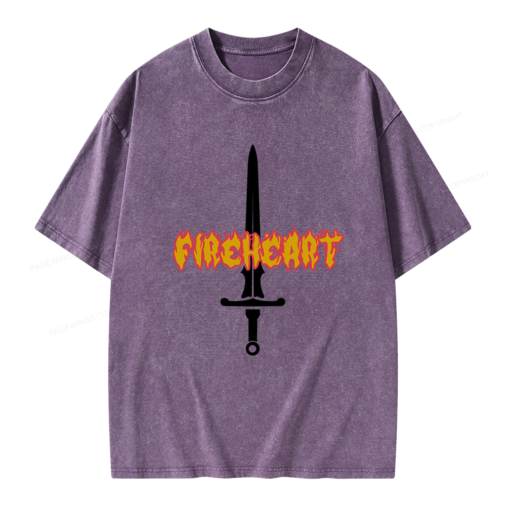 Pagewings Fireheart Aelin The Thirteen Unisex Washed T-shirt