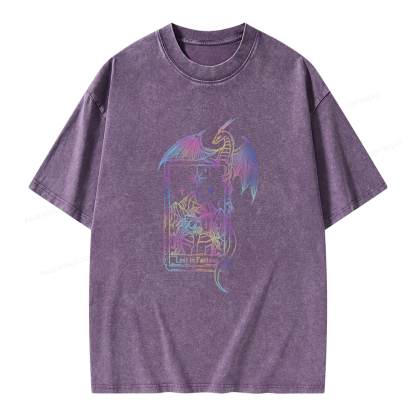 Pagewings Lost In Fantasy Unisex Washed T-shirt