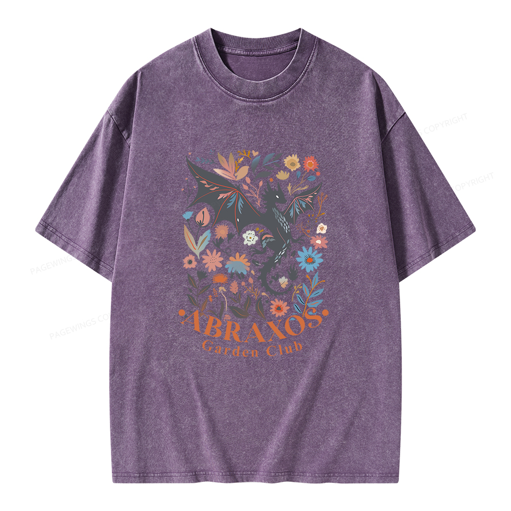 Pagewings Abraxos Flower Shirt Unisex Washed T-shirt