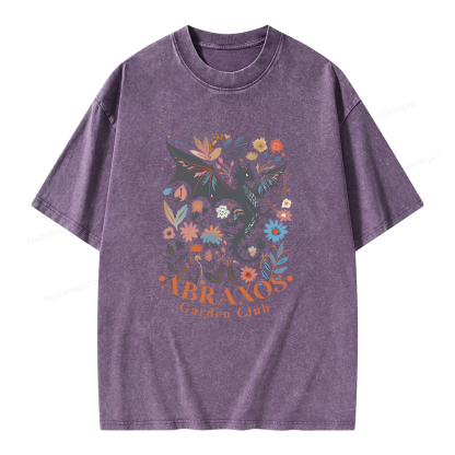 Pagewings Abraxos Flower Shirt Unisex Washed T-shirt