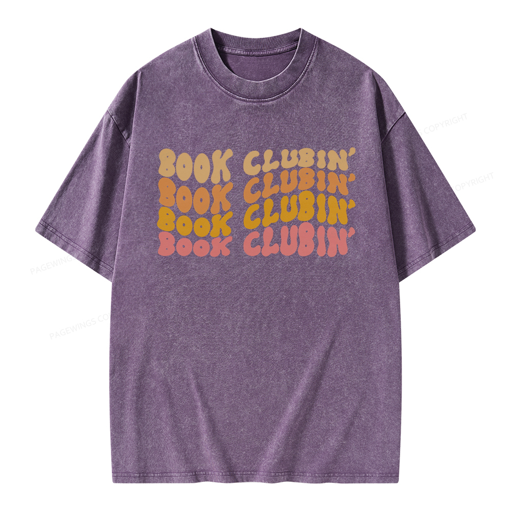 Pagewings Book Clubin’ Unisex Washed T-shirt