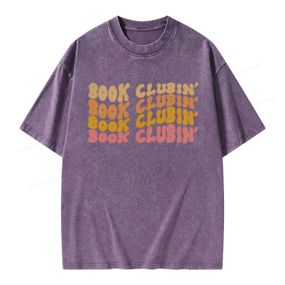 Pagewings Book Clubin’ Unisex Washed T-shirt