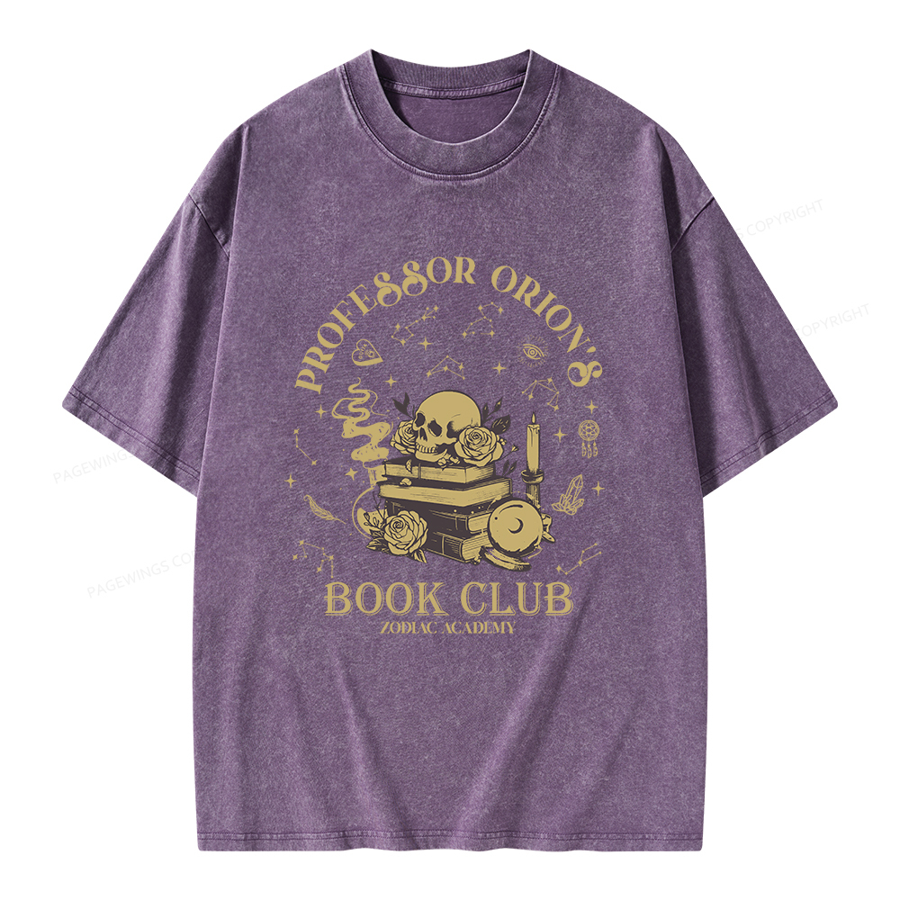 Pagewings Professor Orion's Book Club Unisex Washed T-shirt
