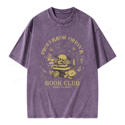Pagewings Professor Orion's Book Club Unisex Washed T-shirt