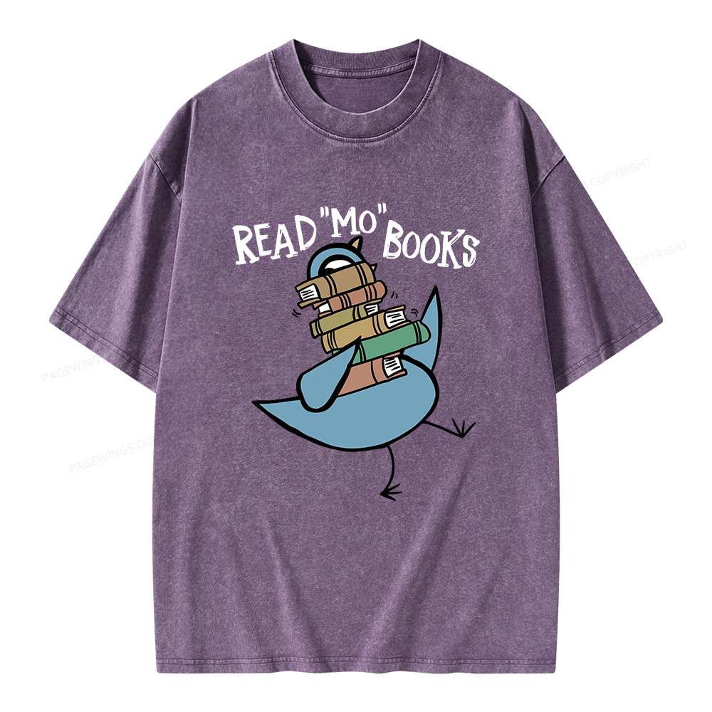 Pagewings Read More Books Unisex Washed T-shirt