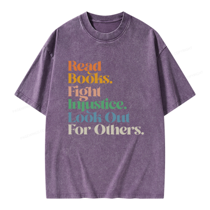 Pagewings Read Banned Books Social Justice Shirt Unisex Washed T-shirt