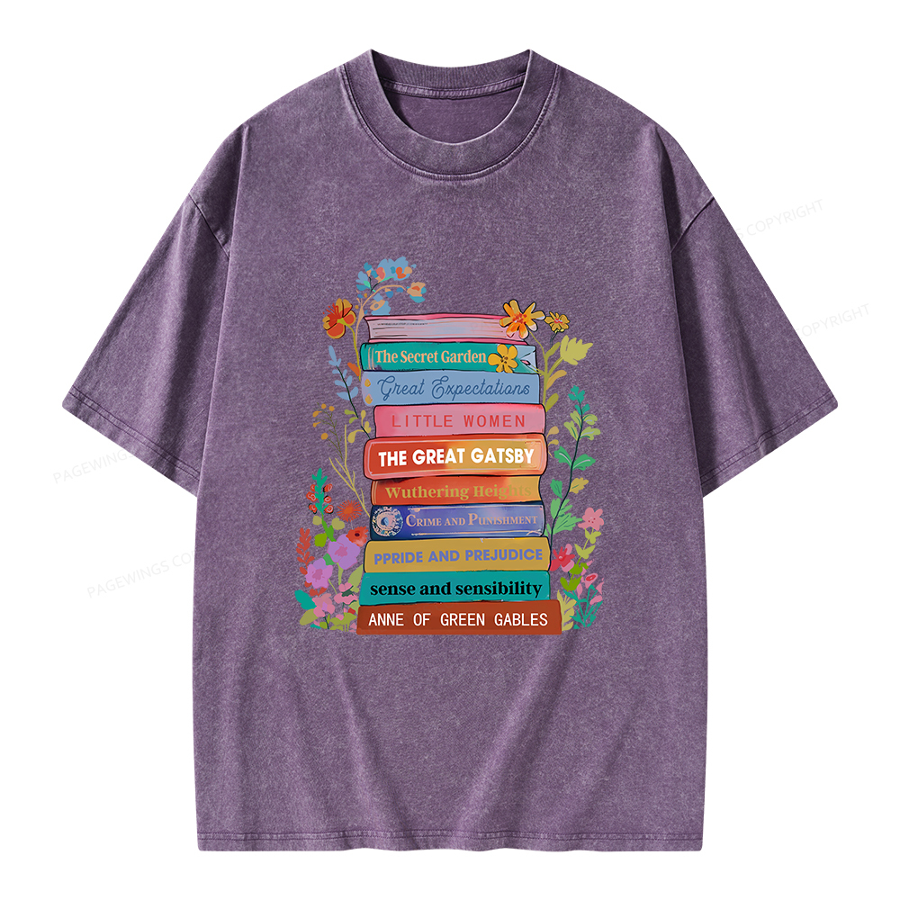 Pagewings Personalized Book Name Unisex Washed T-shirt