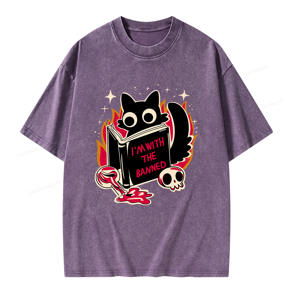 Pagewings I‘m With The Banned Unisex Washed T-shirt