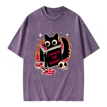Pagewings I‘m With The Banned Unisex Washed T-shirt