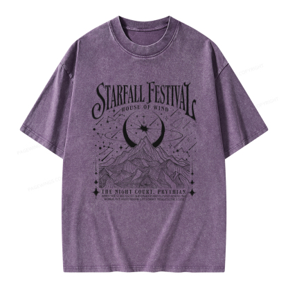 Pagewings Velaris Starfall Festival Unisex Washed T-shirt