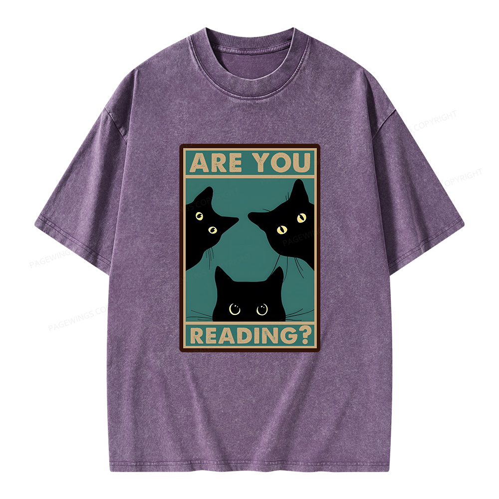 Pagewings Are You Reading Unisex Washed T-shirt