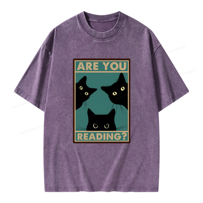 Pagewings Are You Reading Unisex Washed T-shirt