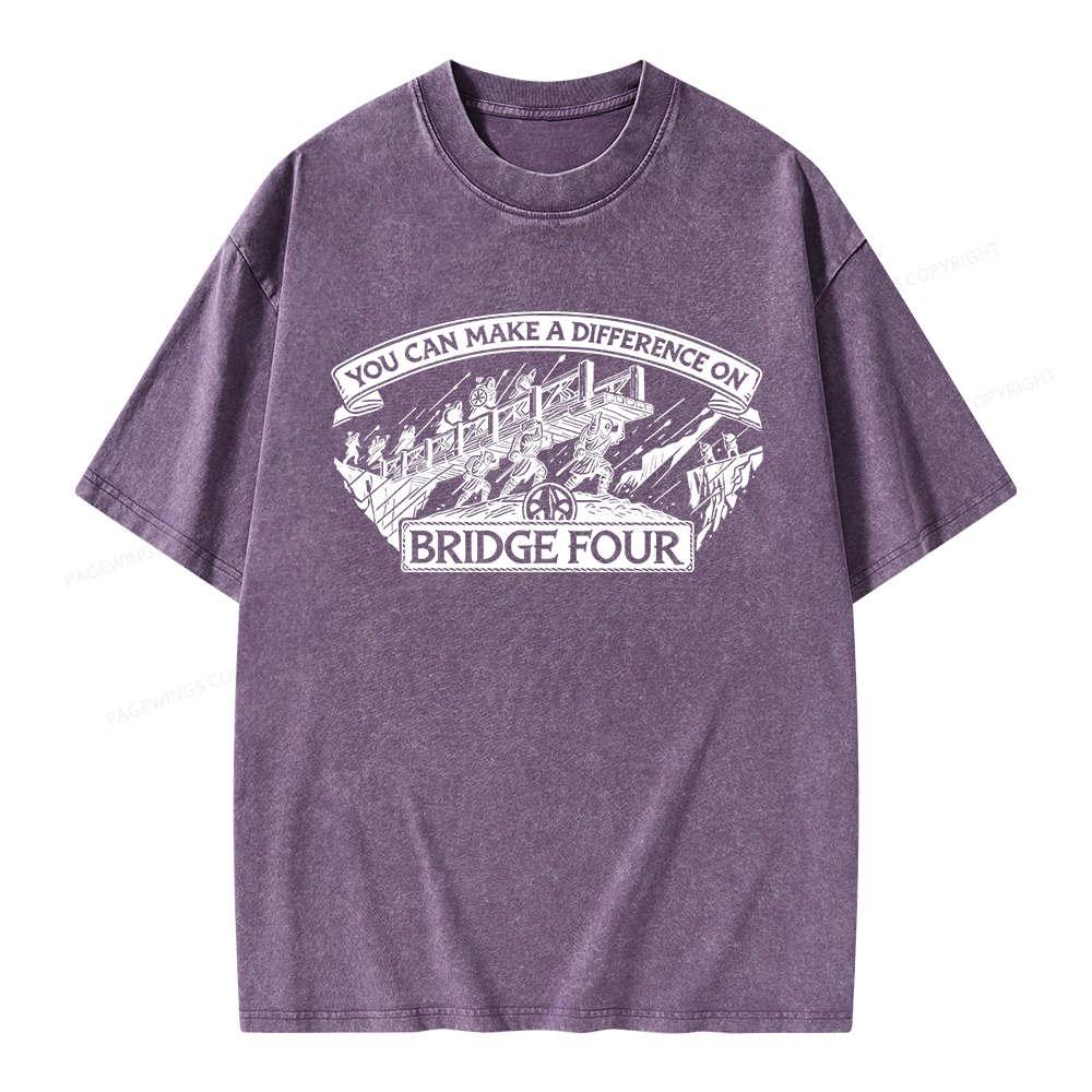 Pagewings Bridge Four Unisex Washed T-shirt