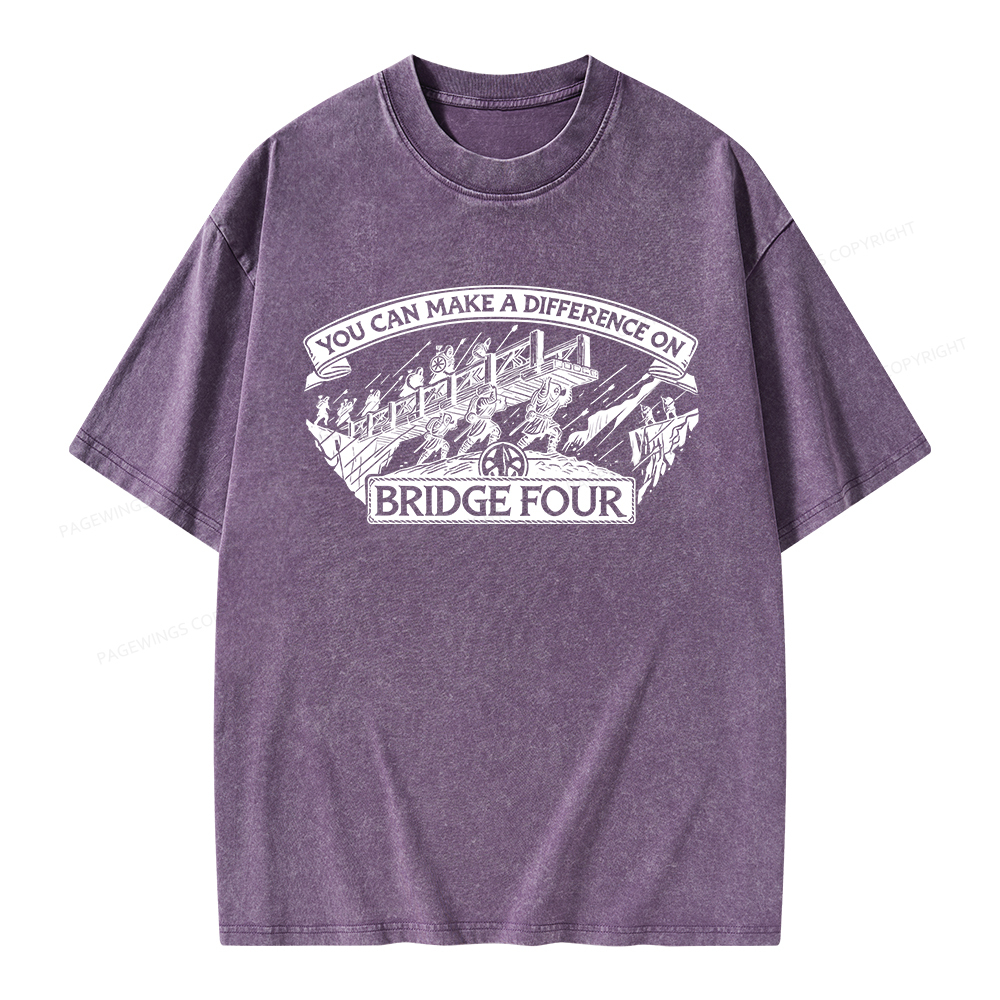 Pagewings Bridge Four Unisex Washed T-shirt
