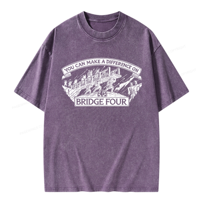 Pagewings Bridge Four Unisex Washed T-shirt