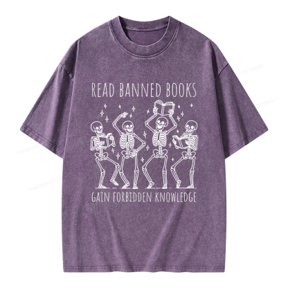 Pagewings Reading Books Tee Book Lover Gift Unisex Washed T-shirt