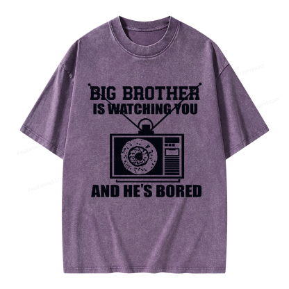 Pagewings Big Brother is Watching Unisex Washed T-shirt