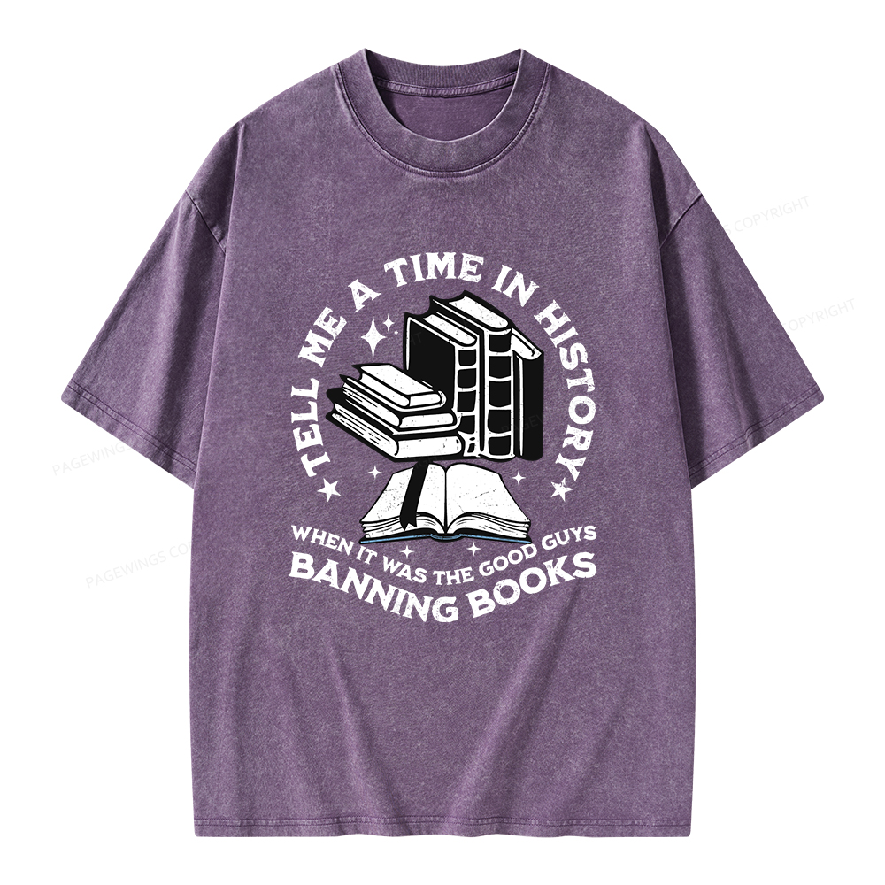 Pagewings When It Was The Good Guys Banning Books Unisex Washed T-shirt