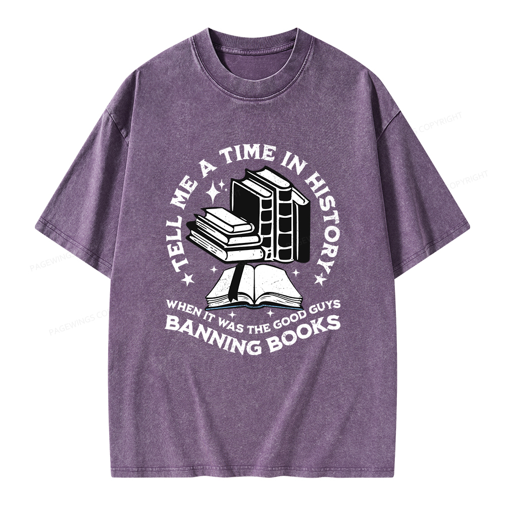 Pagewings When It Was The Good Guys Banning Books Unisex Washed T-shirt